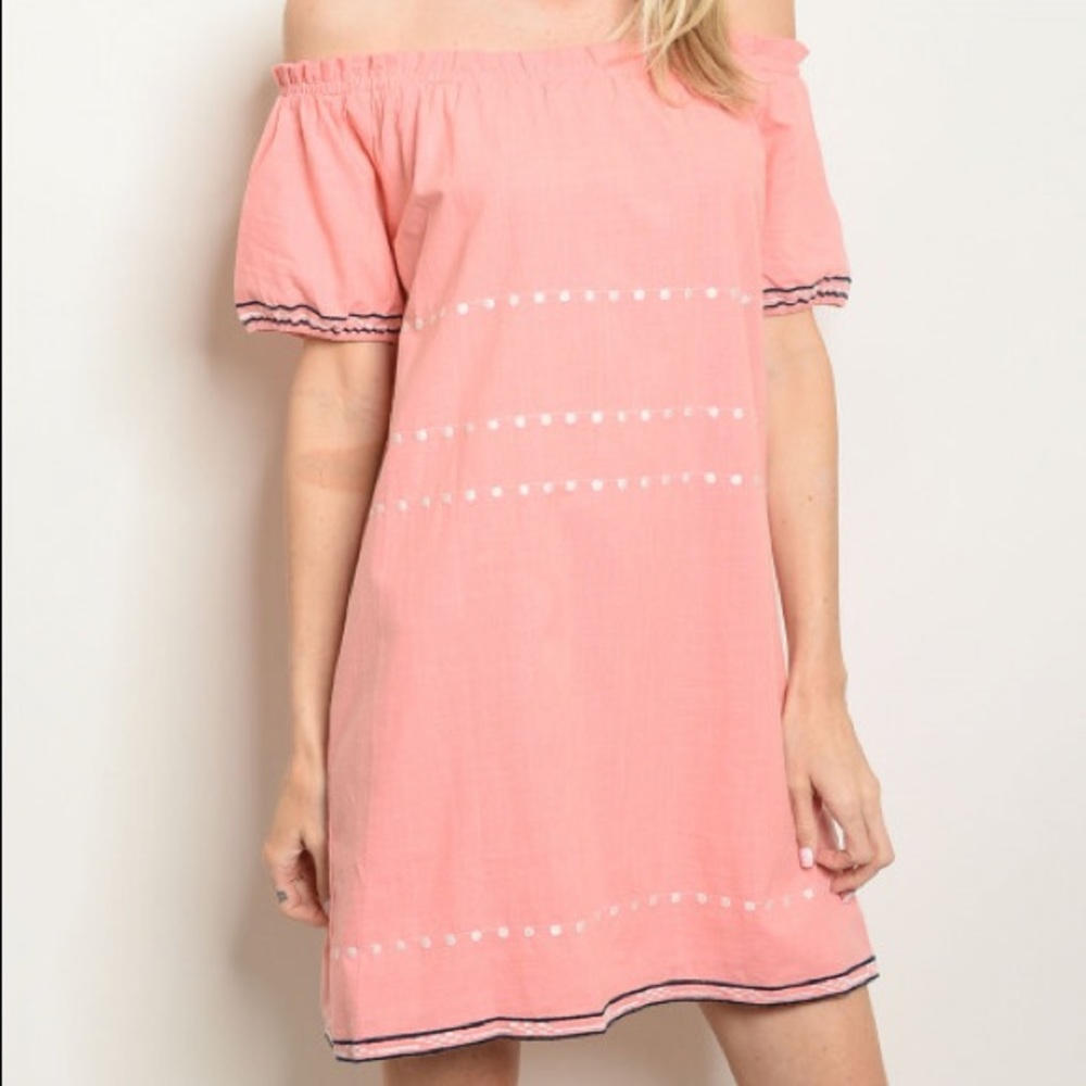 SOLD OUT Love Riche Cotton off shoulder dress